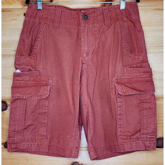 Men's Red Camel 8 Pocket Cargo Shorts, Size 31, Color Burnt Orange - Picture 1 of 16
